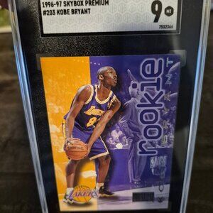KOBE BRYANT ROOKIE CARDS Skybox Premium SGC 9 MINT